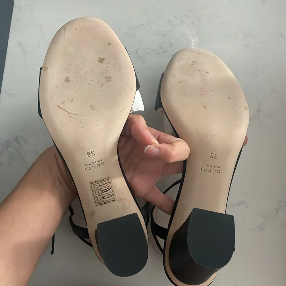 Black Gucci Miro Horsebit Heels Size 38